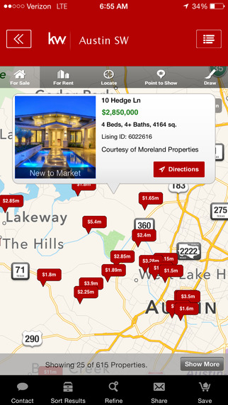 KW Real Estate Mobile App iPhone 2